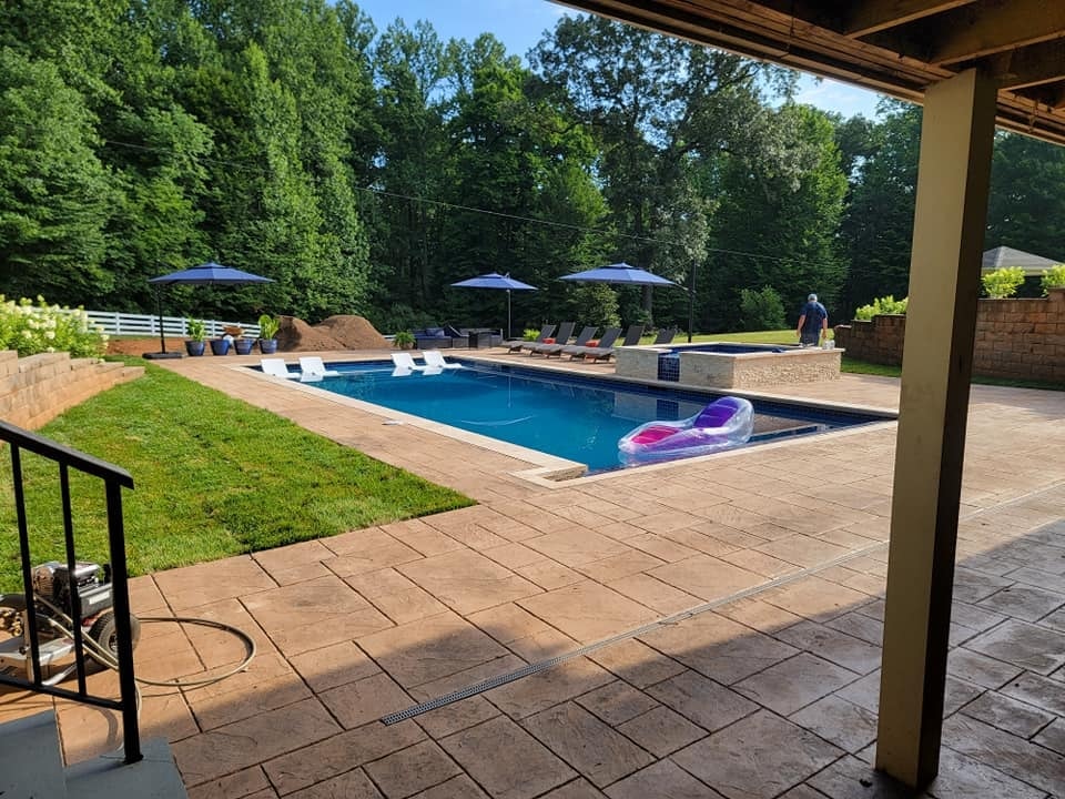 Stamped concrete driveway Charlottesville VA